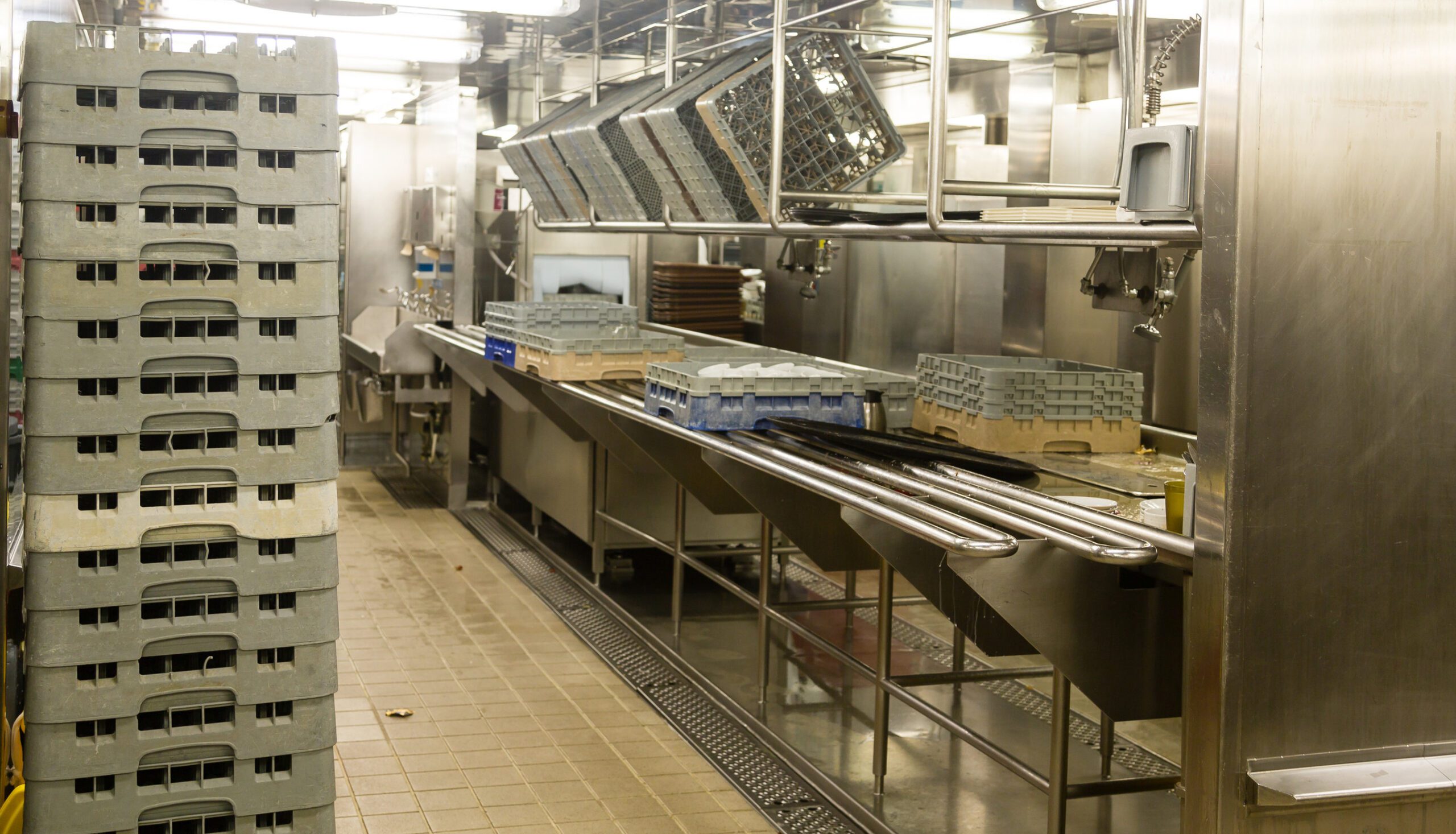 Dishwashing Area of Commercial Kitchen